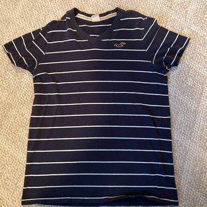 Hollister Tee Shirt Size L Womens Stripped